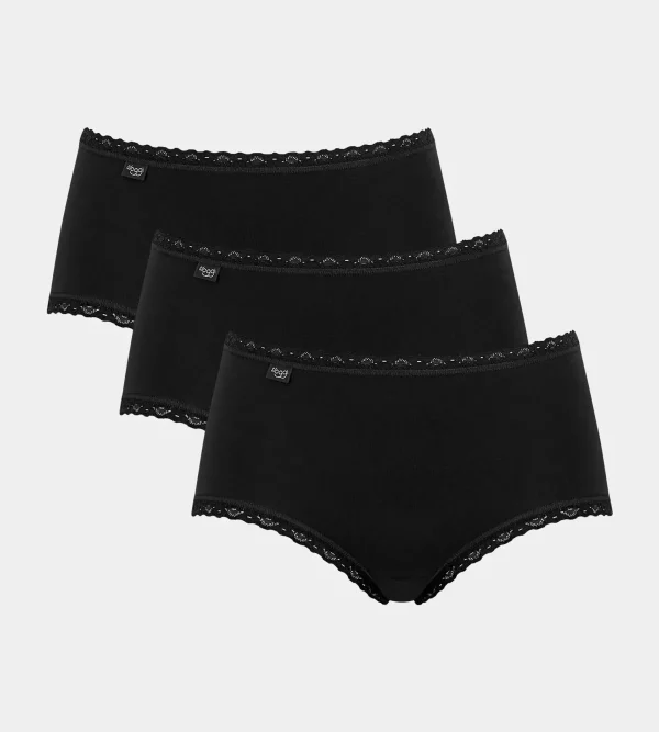 sloggi Multipack Knickers | Maxi & Midi<24/7 COTTON LACE Black