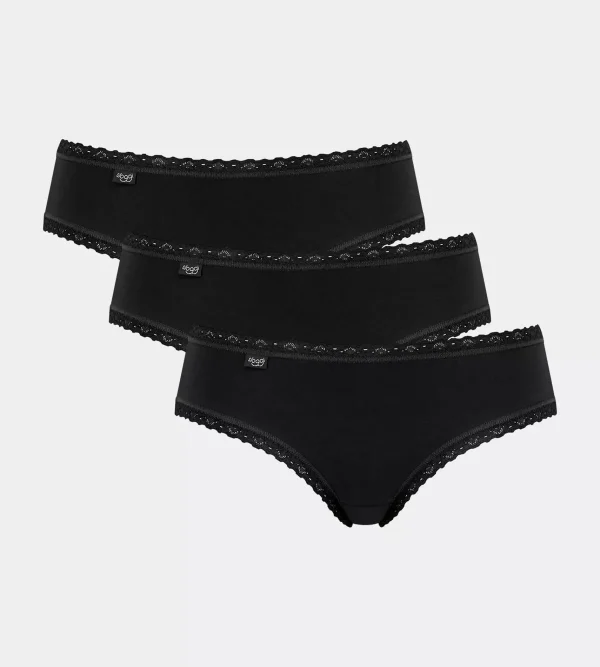 sloggi Multipack Knickers | Hipsters<24/7 COTTON LACE Black
