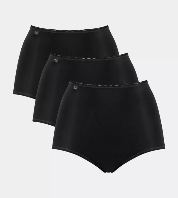 sloggi Multipack Knickers | Maxi & Midi<24/7 MICROFIBRE Black