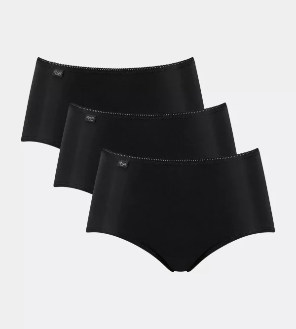 sloggi Multipack Knickers | Maxi & Midi<24/7 MICROFIBRE Black