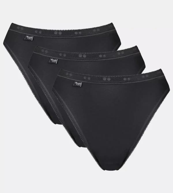 sloggi Multipack Knickers | Maxi & Midi<BASIC+ Black
