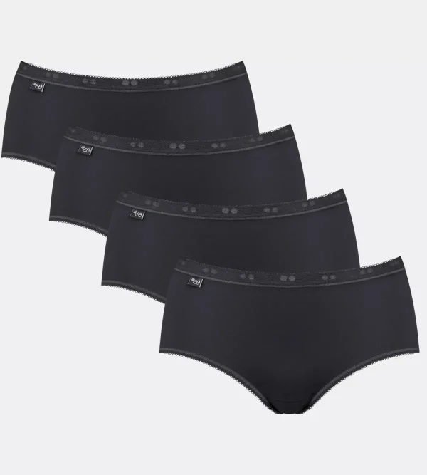 sloggi Multipack Knickers | Maxi & Midi<BASIC+ Black